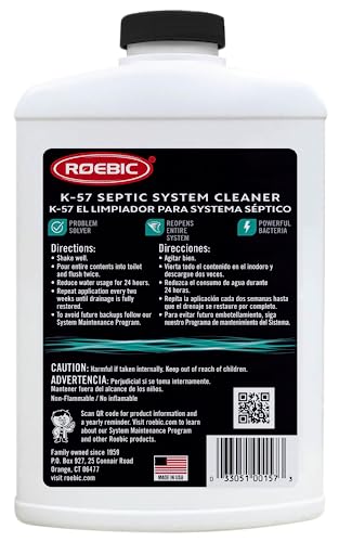 Image of Roebic K-57-Q Septic System Cleaner: 32 Ounces, Cleans and Maintains Septic Systems for Optimal Performance (Pack of 2)