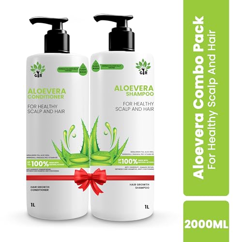 Image of GIR Aloe Vera Shampoo - 1L & Conditioner - 1L- for Silky Smooth Hair & Scalp Nourishment - Combo Pack