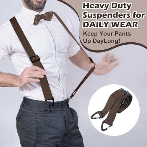 Image of Sintege X Back Hidden Suspender 1.5 Inches Under Clothing Heavy Duty Work Suspenders for Men Women