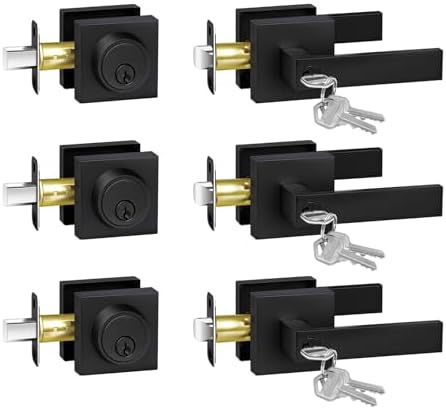 Exterior Door Lock Set with Deadbolt, Door Locks for Front Door w...