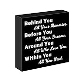 Chambom Graduation Decorations 2026 - Wood Quote Sign Box Decor Graduation Gifts for Her Him Inspirational Graduate Desk Decor for Senior College Middle High School Student Boys Girls - Black