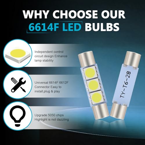 10PCS Luz LED para espejo de sol de coche T6 miniatura 4