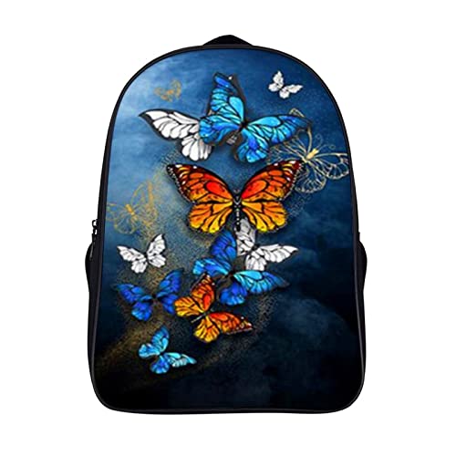 Sac à dos scolaire papillon pour enfants et adolescents, grand cartable de mode fille garçon