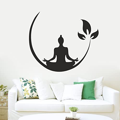 Image of Lord Buddha PVC Vinyl,Wall Sticker for Home Decor - Ideal for Living Room, Bedroom, Hall, Kids Room, Play Room (Size -45 cm x 45 cm) (Lord Buddha (60 x 53 cm))