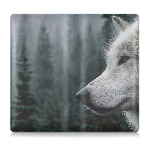 Car Registration and Insurance Holders Wolf Wood Print, PU Leather for License Documents Cards2