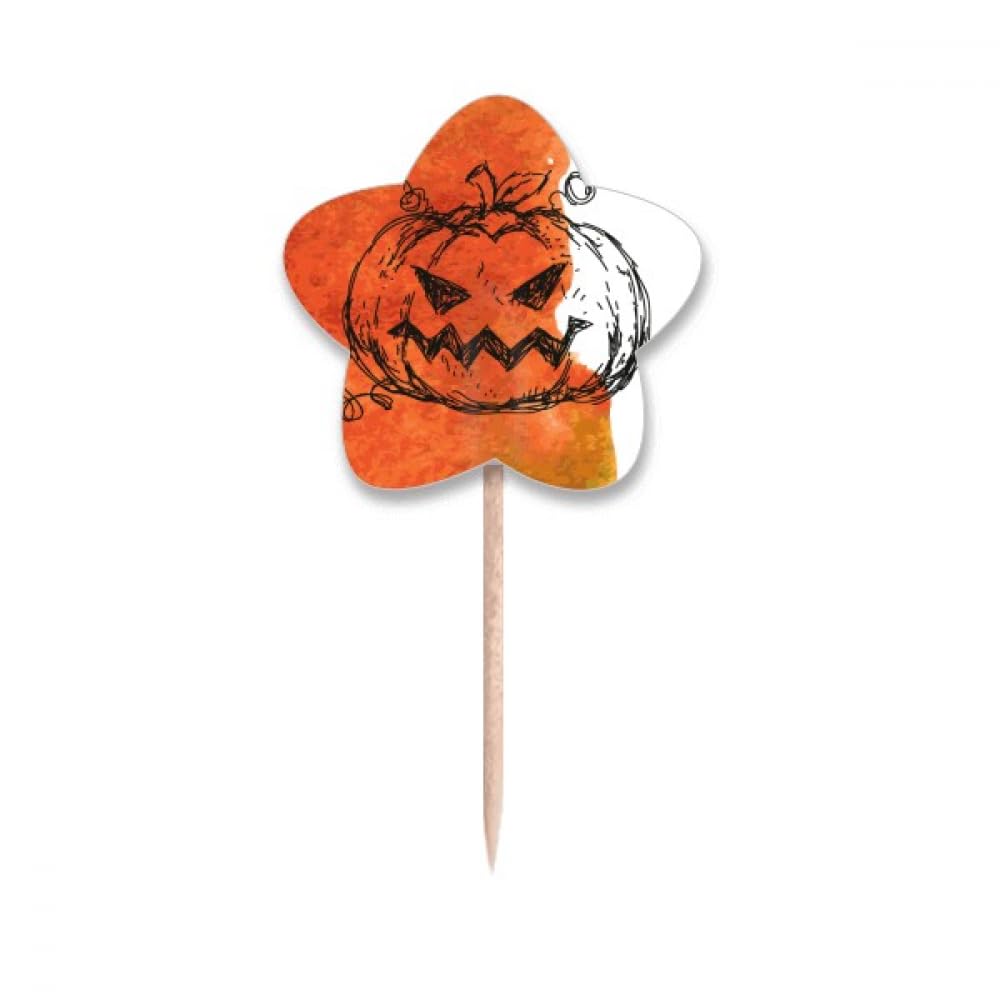 Cure-dents citrouille Halloween pour éviter les doigts sales lors de vos apéritifs