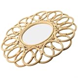 【Caractéristiques】Nom : miroir décoratif en rotin. Matériau : rotin. Taille : diamètre extérieur 43 cm, diamètre intérieur 17 cm. Poids : 200 g. Style : comme indiqué. Contenu de la livraison : 1 miroir décoratif en rotin.