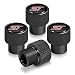 iPick Image for - Ford ST Logo in Black on Black Aluminum Tire Valve Stem Caps for Focus Edge Explorer