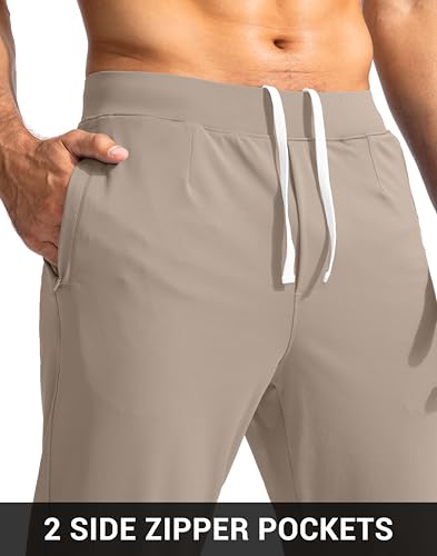 Image of G Gradual Men's Golf Joggers Pants with Zipper Pockets Stretch Sweatpants Slim Fit Track Pants Joggers for Men Work Running