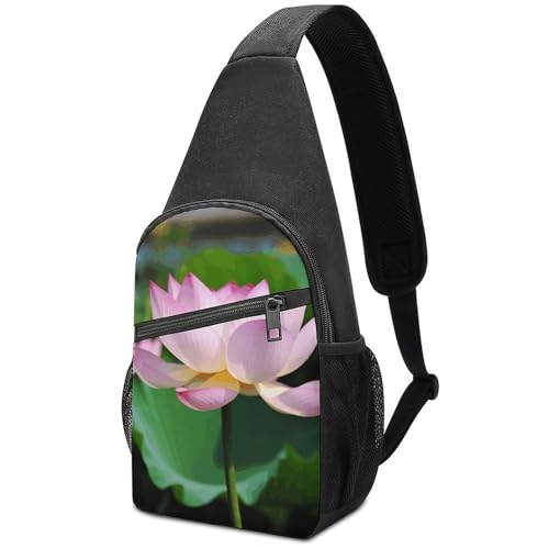 Bolso Sling para Hombre y Mujer Pequeño Crossbody Flower