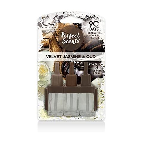 6x Perfect Scents 3 Scents Air Freshener Refill Limited Edition - Compatible with 3volution Velvet Jasmine & Oud 20ml Cover
