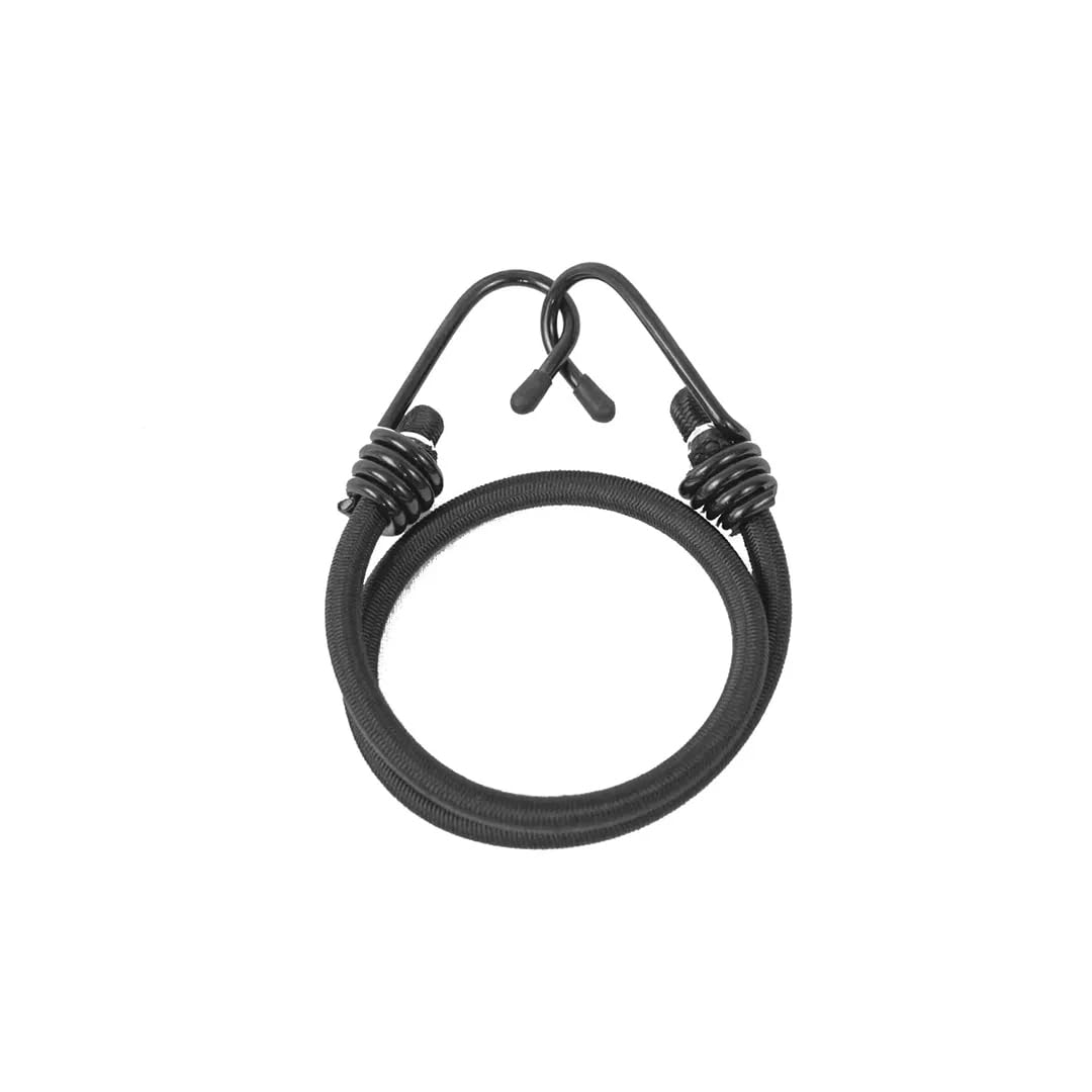 ViaTerra Bungee Cord Tie Down Rope | Adjustable Elastic Motorcycle Luggage Rope with Steel Hooks (4 Feet)