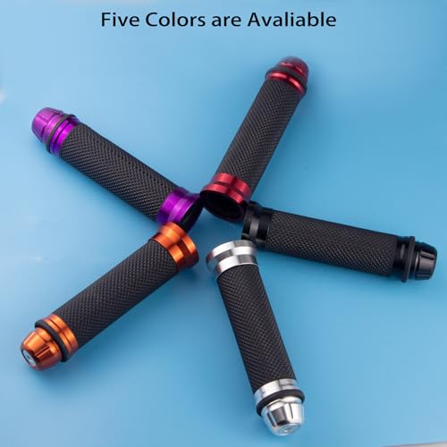 Image of Universal Motorcycle Handlebar Grips Fits for Motorcycles with 7 /8 inch Left Grip and 1 inch Right Sports Bike Chopper Cruiser Bike Etc.