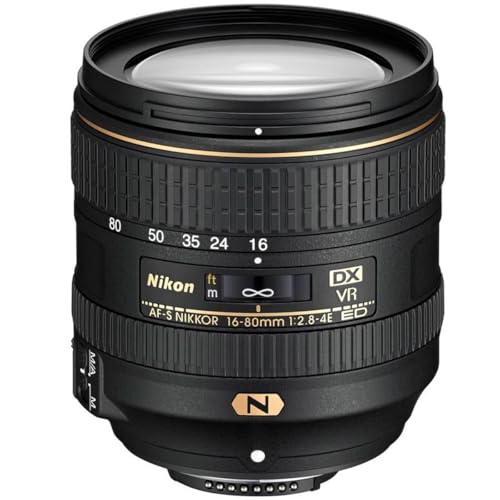 Objetivo zoom con reducción de la vibración Nikon AF-S DX NIKKOR 16-80 mm f/2,8-4E ED con enfoque automático para cámaras DSLR Nikon