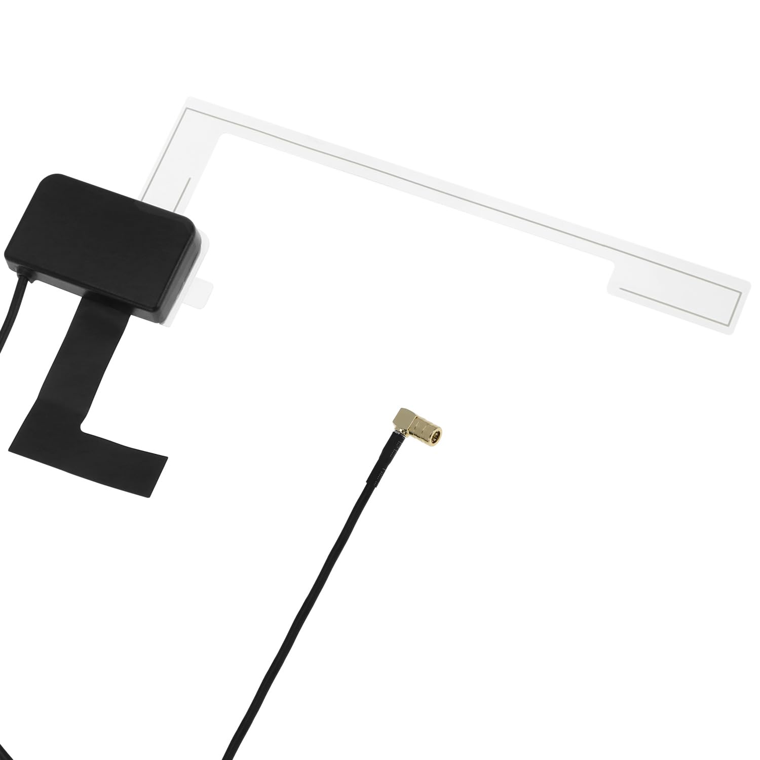 QWORK® Antena Radio Coche, Antena Digital Coche con 3 Metros Cable