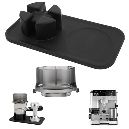 GEEKHOM Base para prensador de café y anillo dosificador, portafiltros, compatible con Ninja Luxe Espresso ES601, juego de accesorios de café profesional, con almohadilla para prensar y embudo