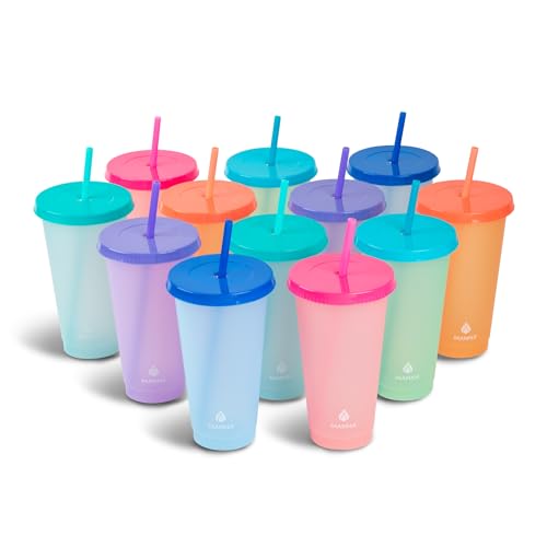 Manna 24oz Color Changing Reusable Cup Set - 24-Piece - Tonal