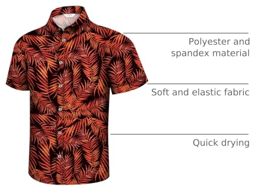 Image of Hawaiian Shirt for Men Tropical Shirts Summer Beach Button Down Short Sleeve Luau Aloha Floral Cruise Vacation Outfit 2026