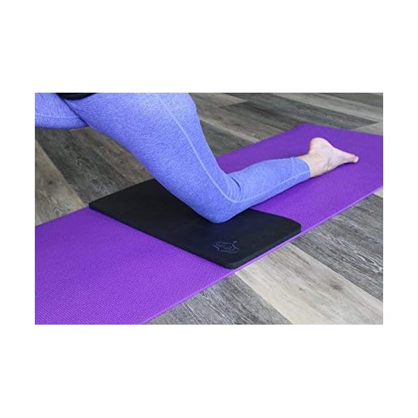 Sukhamat-Yoga-Knee-Pad-Cushion--Americas-Best-Exercise-Knee-Pad-Eliminate-Pain-During-Yoga-or-Exercise-Extra-Padding-Support-for-Knees-Wrists-Elbows-Complements-Your-Yoga-Mat SukhaMat Yoga Knee Pad - NEW! 15mm (5/8") Thick - The best yoga knee pad for a pain free Fitness Exercise Workout. Cushions pressure points. Complements your full-size yoga mat. (Black)