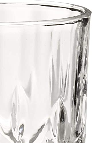 Image of Premium 350ML Juice Glasses Drinking Glasses, Highball Lead-Free Glasses, Tumblers for Water, Juice, Beer, Cocktail and Mixed Drinks - Pieces, Transparent (Lining Glasses, 2 Count (Pack of 1))