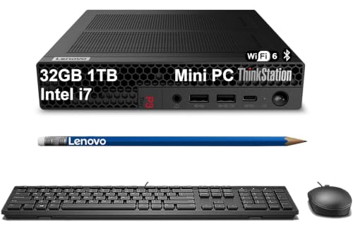 Lenovo Thinkstation P3 Tiny Workstation Desktop (Intel I7-14700 Vpro ( Ultra 7 155U), 32Gb Ddr5, 1Tb Ssd), Business Mini Pc, Displayport, Support 8K Display,  Thinkcentre M70Q M75Q M90Q, Win 11 Pro