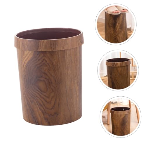 Caneca de basura plástica con acabado madera, 1 lb miniatura 5