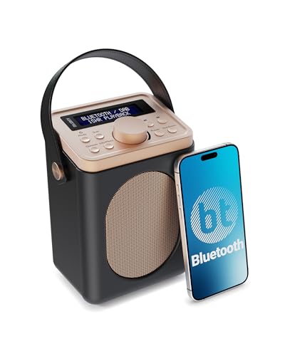 MAJORITY Little Shelford Portable DAB+ Radio, Bluetooth, 15hr Battery, Dual Alarm