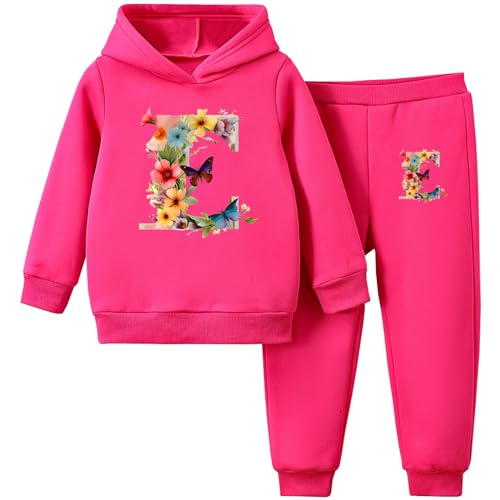Survêtement fille 2 pièces à imprimé papillon coloré pour un look de sport moderne