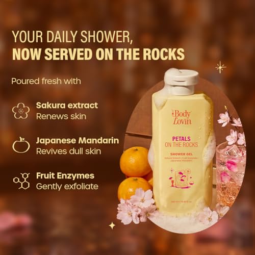 Image of Plum BodyLovin' Petals On The Rocks Shower Gel | Renewing & Reviving Body Wash | Bergamot, Mandarin & Patchouli | Citrus Floral Fragrance | 250 ml