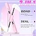 Mavphnee Lash Bond and Seal Clear Strong Hold Eyelash Adhesive Quick Drying Cluster Lash Glue 72Hours Long Lasting 2 in 1 Eyelashes Glue for DIY Lash Extensions Waterproof Cluster Glue