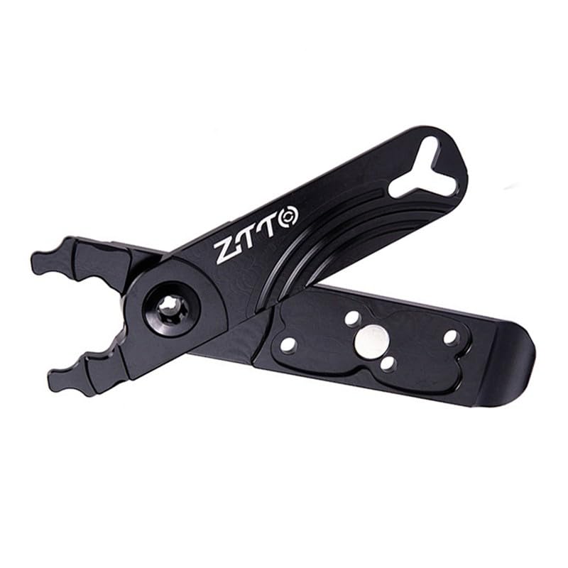 ReachMall Outil de chaîne, pince à maillons rapides 4 en 1 pour l'installation et le retrait, outil de réparation de vélo en alliage d'aluminium CNC, noir