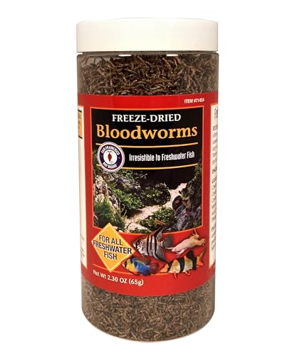 San Francisco Bay Brand Freeze-Dried Bloodworms Fish Food - All Natural High Protein Treat for...