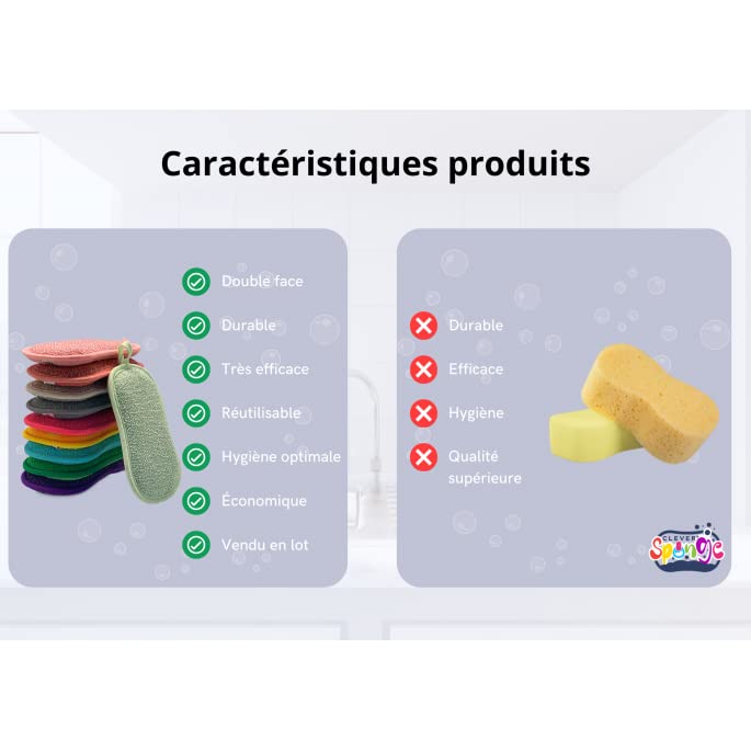 Set di 15 spugne per stoviglie lavabili – Clever SPONGE – Venteo – Non graffiante double face La cucina antibatterica in microfibra spugna pulisce efficacemente tutte le superfici