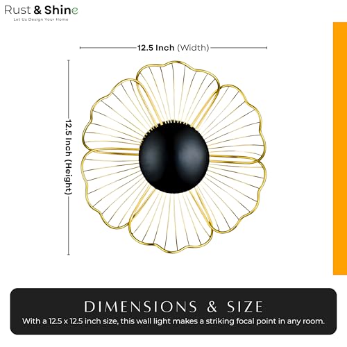 Image of Rust & Shine Modern Wall Lamp Decorative Wall Light for Home Decoration Living Room & Bedroom Wall Mounted Light Fancy Indoor Wall Decor Lighting