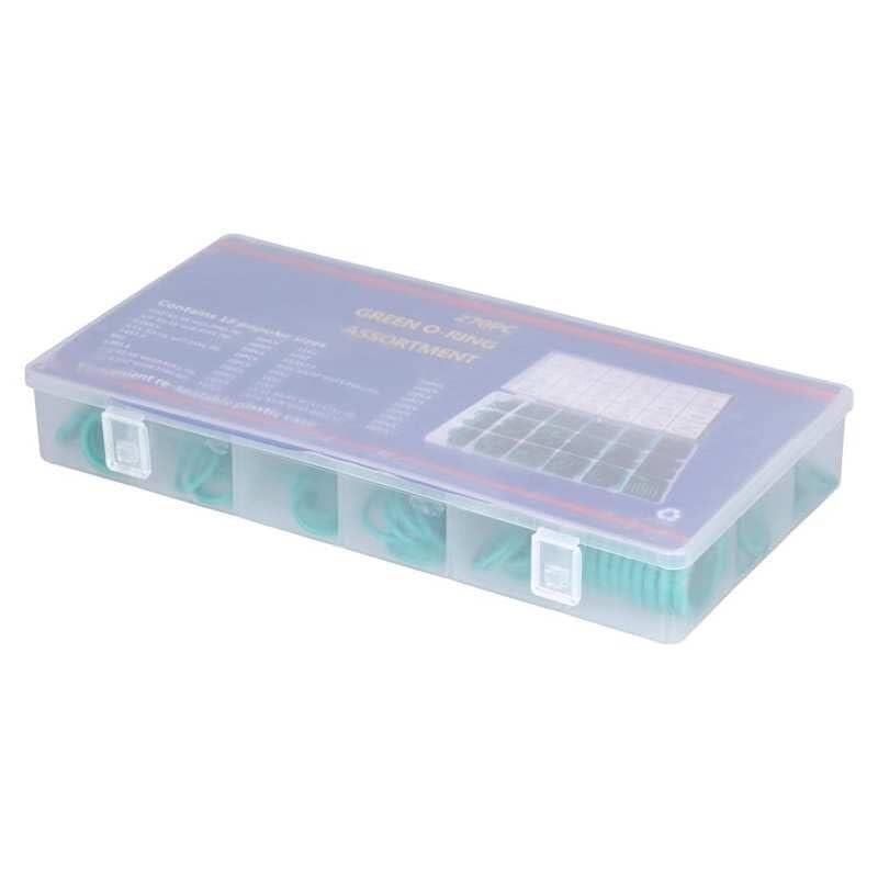 270 pièces Joints toriques Joint d'étanchéité rondelle Assortiment Ensemble 18 Tailles Kit Caoutchouc Joint torique œillets for réparation Vert