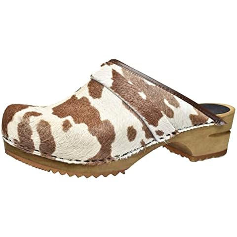 Sanita Caroline Zuecos de Piel con Suela de Madera Cover