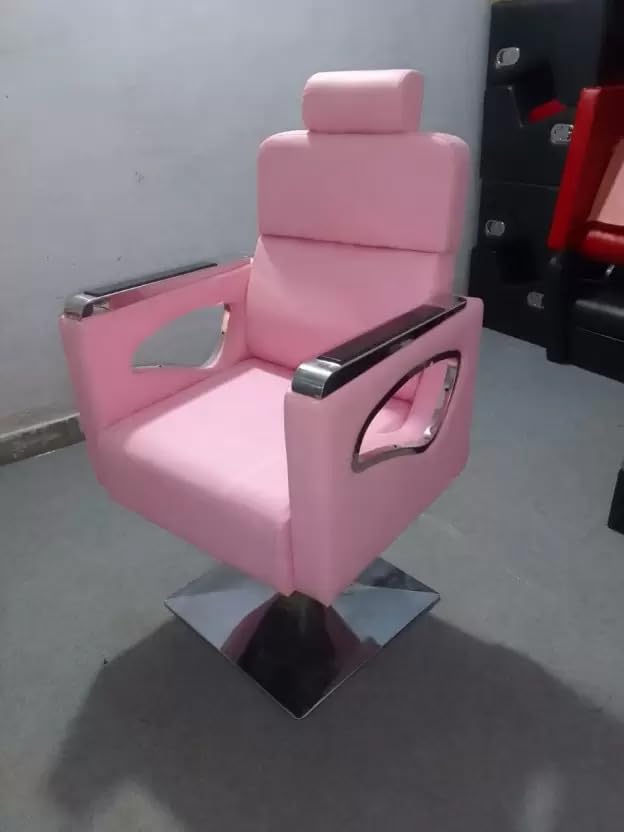 Beauty Parlor Salon Chair, Barber Chair, Makeover Chair with Push Back System & Powerful Hydraulic System Leather cushoin seat Back, 360° Swivel Adjustable Spa Beauty Equipment (Light Pink) Beauty Parlor Salon Chair, Barber Chair, Makeover Chair with Push Back System & Powerful Hydraulic System Leather cushoin seat Back, 360° Swivel Adjustable Spa Beauty Equipment (Light Pink)