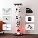 FANYUSHOW Display Cabinet with Glass Door and LED Light, 4-Tier Tempered Glass Display Shelf, Glass Curio Cabinet Collection Display Case, Black 64.7