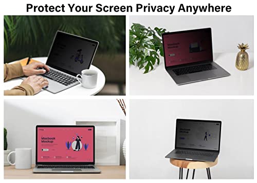 Dabernur Magnetic Privacy Screen Filter For Macbook Pro 13 Inch (2018-2021, M1), Removable Laptop Screen Protector For Macbook Air 13 Inch (2016-2022, M1), Anti Blue Light, Anti Spy, Anti Scratch & Anti Glare, With Camera Cover Slide #TOP6