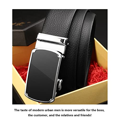 Sress Belts Belt Men's Leather Automatic Buckle Cowhide Business Belt Young Men's Top Layer Cowhide Casual Pants Belt for Men Casual Belts4