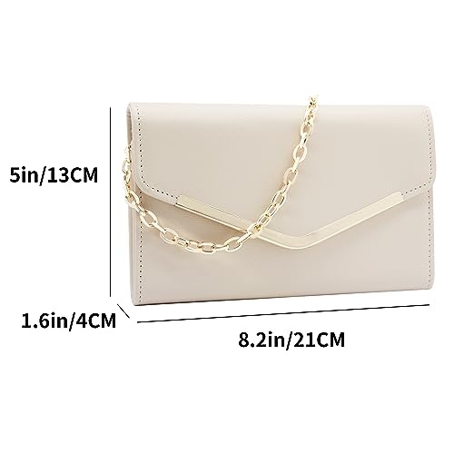 Image of Clutch Purse Evening Bag for Women,Envelope Handbag With Detachable Chain | With Detachable Chain