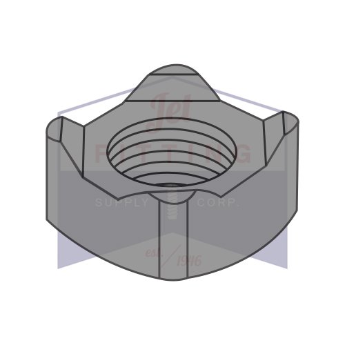 M8-1.25 Square Weld Nuts | 4 Projections | Steel | Plain Finish | DIN92 (Quantity: 3000)