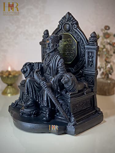 Image of HR Enterprises ( Black 900 SM. Chhatrapati Shivaji Maharaj Statue, Shivaji maharaj Murti for Home Decor, Office Decor, Gifting, Statue for Living Room, showpieces in Home.