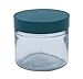 Vestil JAR-G-2-CS Wide Mouth Glass Round Jar with Green Cap, 2 oz Capacity, 2-1/8" Diameter x 2" Height, Clear (Pack of 12)