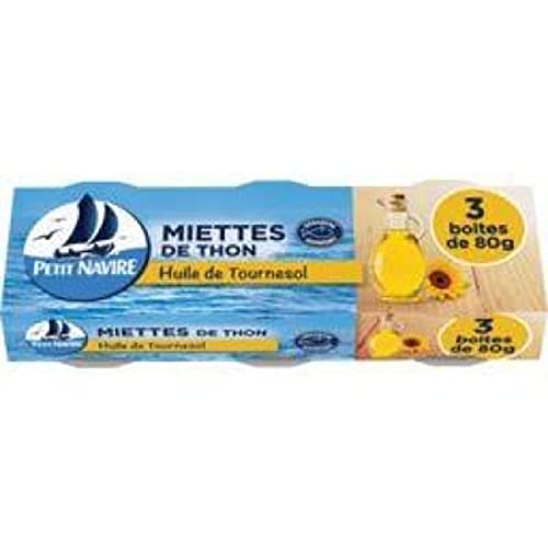 Petit navire thon miettes à ’huile 3x80g - vue 2