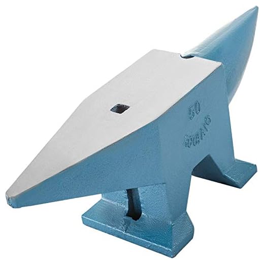 Happybuy Single Horn Anvil 110Lbs Cast Steel Anvil Blacksmith for Sale Forge Steel Tools W/Round and Square Hole and Equipment Anvil Rugged Blacksmith Jewelers Durable and Robust Metal Working Tool
