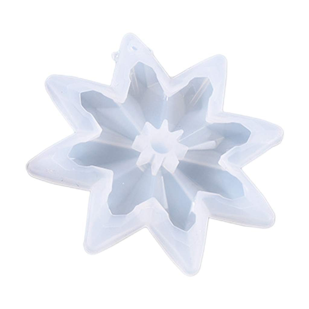 KunmniZ Snowflake Pendant Silicone Mould DIY Crafts Jewellery Making Tool Crystal Epoxy Resin Mould, Handmade Decor