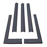 Cardinal Gates KEPK Large Hearth Pad Kit - Fireplace Baby Proofing - Adhesive Backed Fireplace Bumpers for Babies - 12.5 Feet of Padding with 3 Straight Pieces & 2 Corners - Made in The USA - Gray