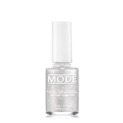 MODE Nail Enamel Shimmery White Frost Pearl Silver Glitter Shade #167, Long Wear, High Gloss, Chip Resistant, Cruelty Free, Vegan Salon Nail Polish Made in the Beautiful USA