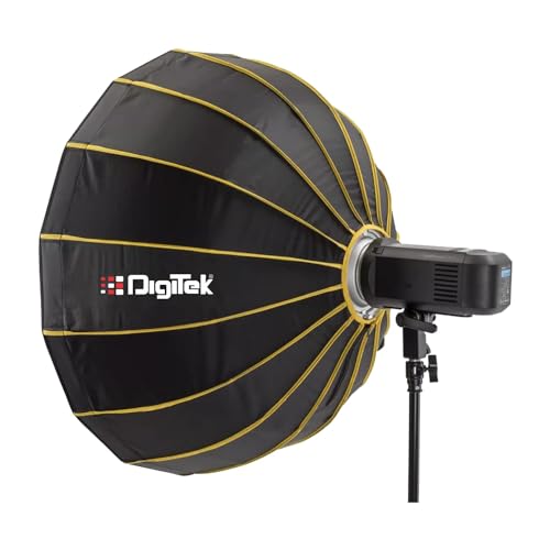 Image of Digitek DBDS-105W 105cm Beauty Dish Softbox (White), Collapsible, Transportable, Lightweight Bowen Mount for Photography & Studio Lighting with Removable Diffuser